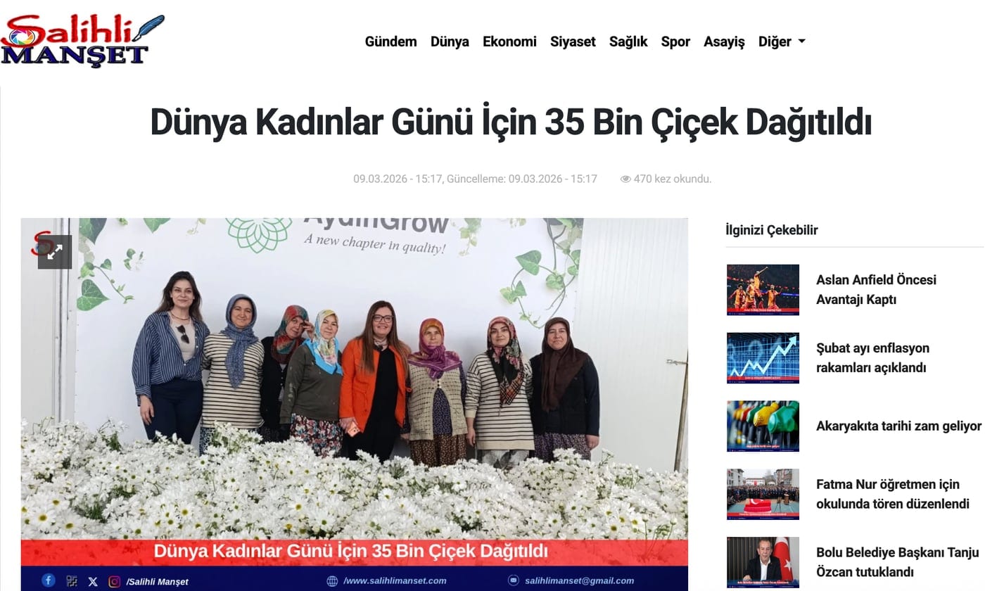 Dünya Kadınlar Günü için 35 bin çiçek dağıtıldı